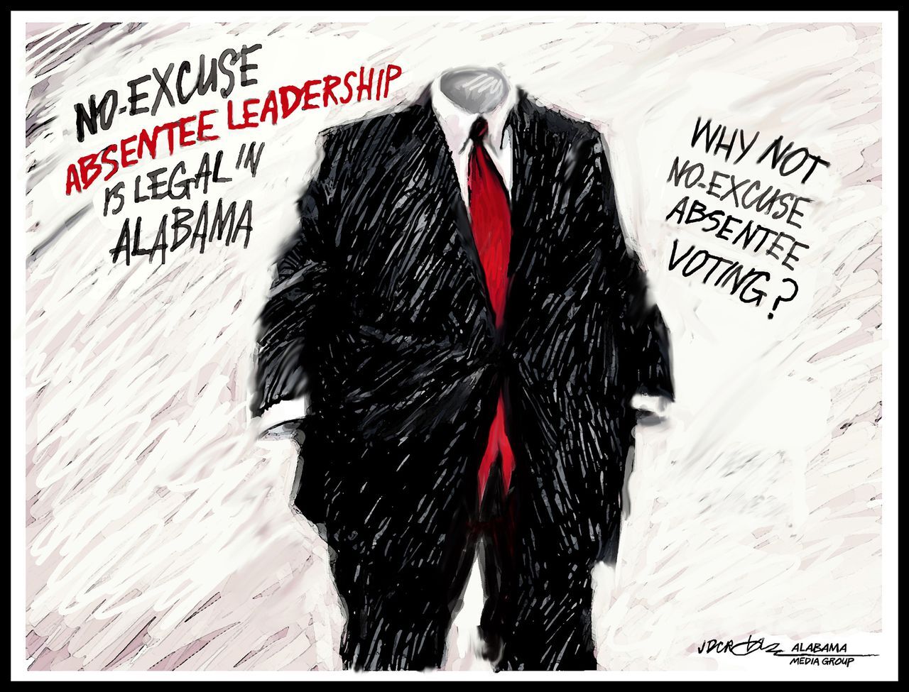 No-excuse absentee voting is a no-go for Alabama’s no-excuse absentee leadership